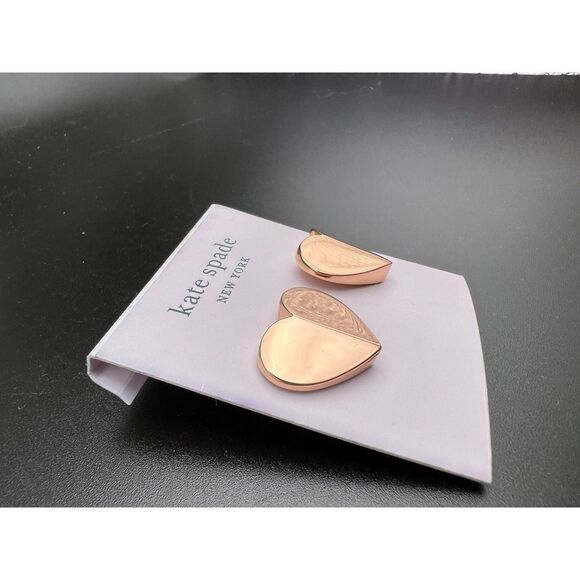 Kate Spade Heritage Spade Rose Gold Earrings - Picture 3 of 4